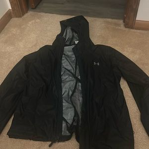 Black windbreaker